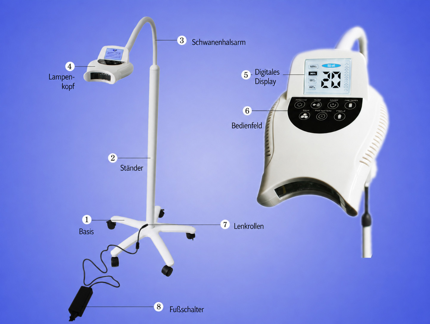 YLX® YLX-008 Professionelle LED Zahnaufhellungs Bleichbeschleuniger YLX® YLX-008 Professionelle LED Zahnaufhellungs Bleichbeschleuniger